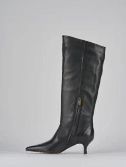 Stivali tacco 5cm pelle nero