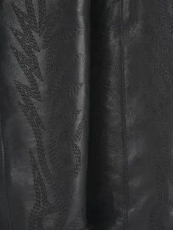 Stivali tacco 2cm pelle nero