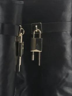 Stivali tacco 9cm pelle nero