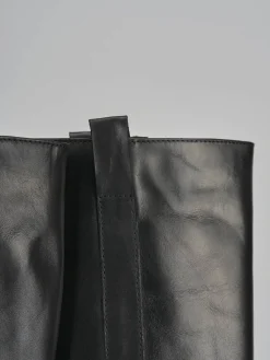 Stivali tacco 5cm pelle nero