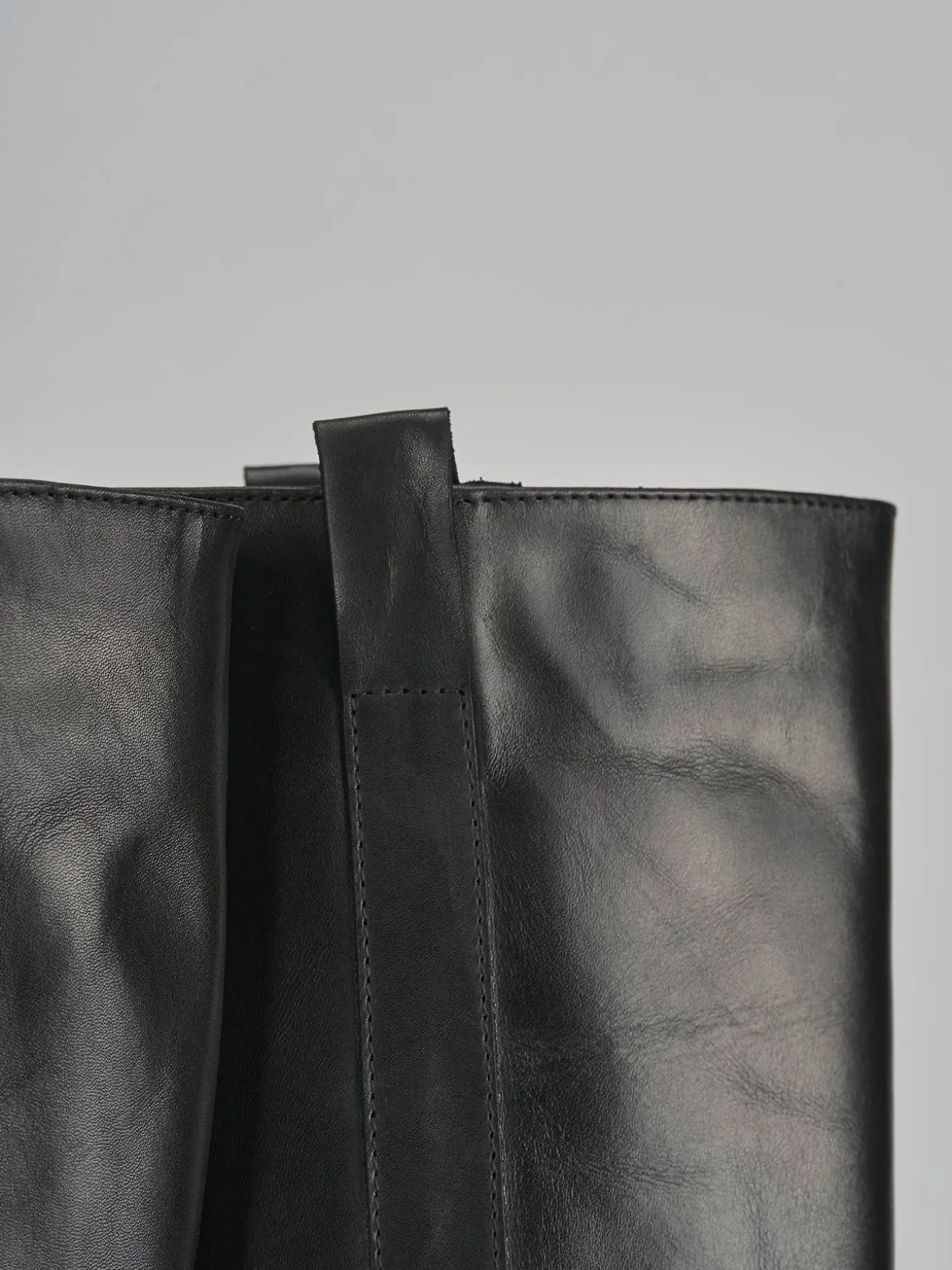 Stivali tacco 5cm pelle nero