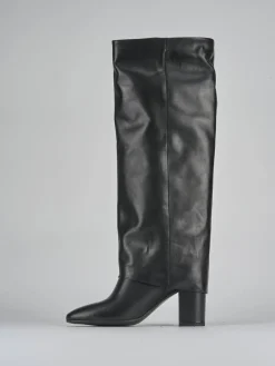 Stivali tacco 7cm pelle nero