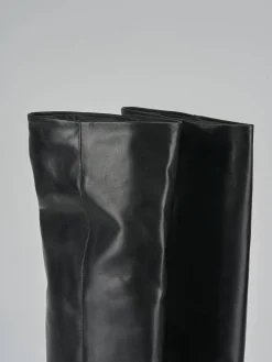 Stivali tacco 7cm pelle nero