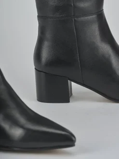 Stivali tacco 5cm pelle nero