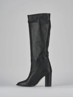 Stivali tacco 9cm pelle nero