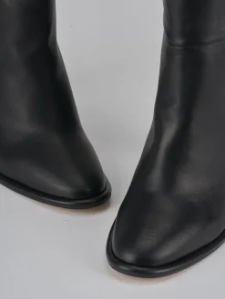 Stivali tacco 9cm pelle nero