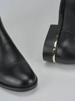 Stivali tacco 2cm pelle nero