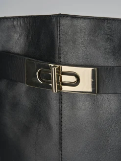 Stivali tacco 8cm pelle nero