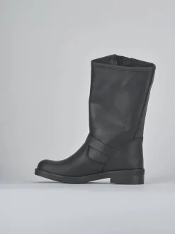 Stivali tacco 3cm pelle nero