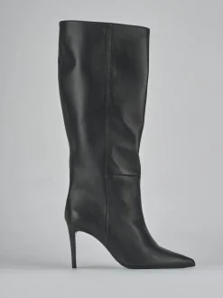 Stivali tacco 7cm pelle nero