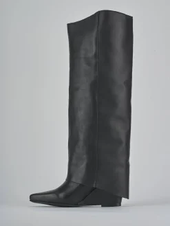 Stivali tacco 4cm pelle nero