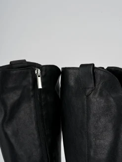 Stivali tacco 7cm pelle nero