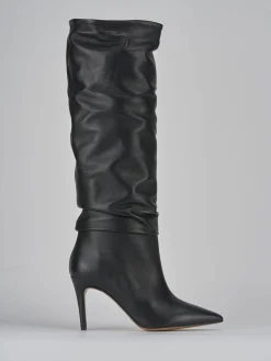 Stivali tacco 9cm pelle nero