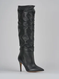 Stivali tacco 9cm pelle nero