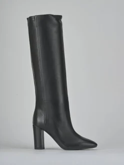 Stivali tacco 5cm pelle nero