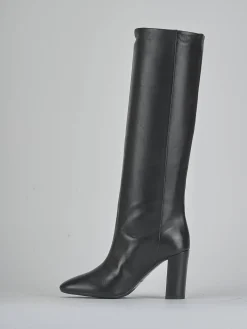 Stivali tacco 5cm pelle nero