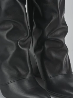 Stivali tacco 9cm pelle nero