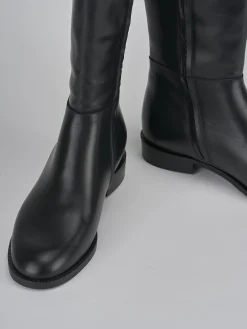 Stivali tacco 2cm pelle nero