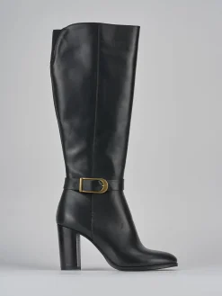 Stivali tacco 8cm pelle nero