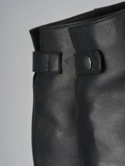 Stivali tacco 5cm pelle nero