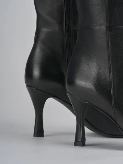 Stivali tacco 5cm pelle nero