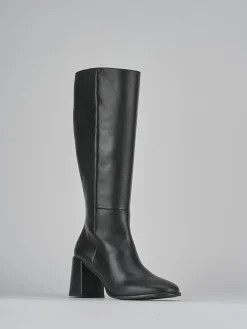 Stivali tacco 7cm pelle nero