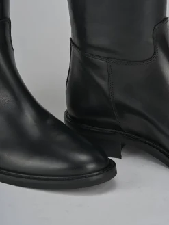 Stivali tacco 3cm pelle nero