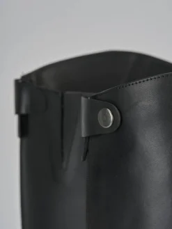 Stivali tacco 3cm pelle nero