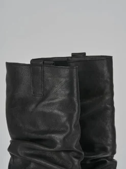 Stivali tacco 8cm pelle nero