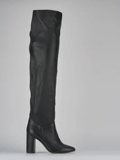 Stivali tacco 8cm pelle nero