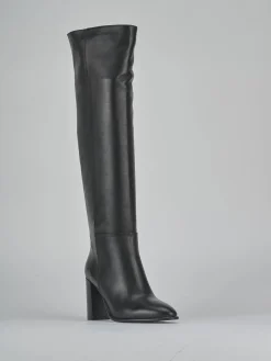 Stivali tacco 9cm pelle nero