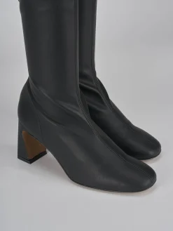 Stivali tacco 9cm pelle nero