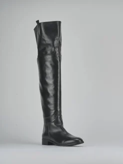 Stivali tacco 3cm pelle nero