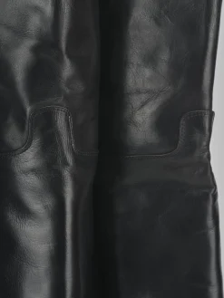 Stivali tacco 3cm pelle nero