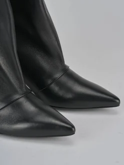 Stivali tacco 5cm pelle nero