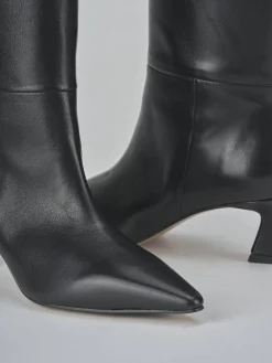 Stivali tacco 6cm pelle nero