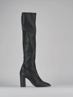 Stivali tacco 8cm pelle nero