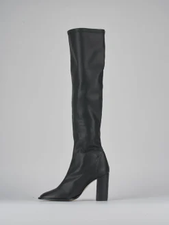 Stivali tacco 8cm pelle nero