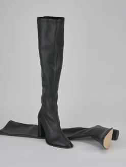 Stivali tacco 8cm pelle nero