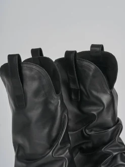 Stivali tacco 5cm pelle nero