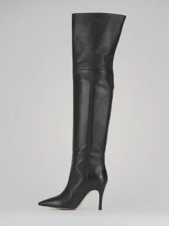 Stivali tacco 9cm pelle nero