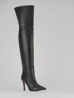 Stivali tacco 9cm pelle nero