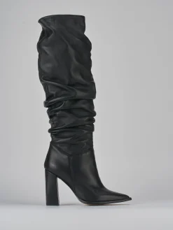 Stivali tacco 9cm pelle nero