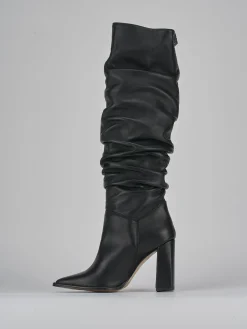 Stivali tacco 9cm pelle nero