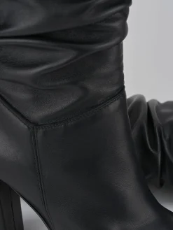 Stivali tacco 9cm pelle nero