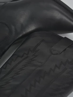 Stivali tacco 6cm pelle nero