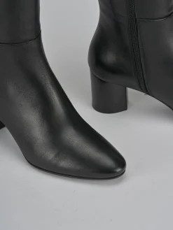 Stivali tacco 5cm pelle nero