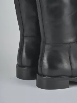 Stivali tacco 3cm pelle nero