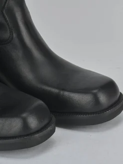 Stivali tacco 4cm pelle nero