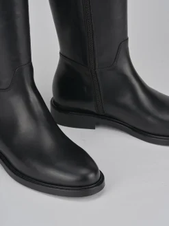 Stivali tacco 2cm pelle nero